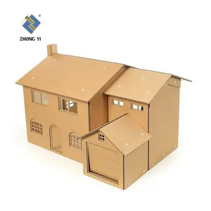 CUSTOM OEM Kids toy cardboard play house/ cardboard kids play toy indoor corrugated paper furniture