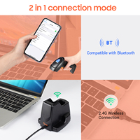 Tera 1D 2D pemindai kode Qr Desktop penjualan Bluetooth lampu LED USB kartu NFC skimmer Auto WIFI Status pelatihan mata industri