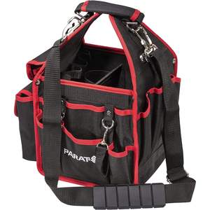 กระเป๋าเครื่องมือพารัท 21 ช่อง ทำจากไนลอน สายสะพายไหล่ปรับได้ สีแดง กระเป๋าแบบดัฟเฟิลหลายช่อง - Product Image 1