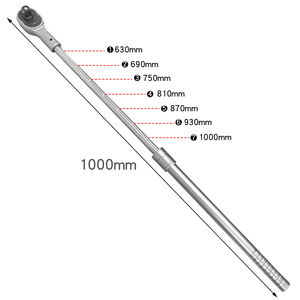 Clé à cliquet télescopique extra longue <span class=keywords><strong>de</strong></span> 3/4 po, 630-1000 mm, poignée réglable à 7 positions pour l'entretien industriel <span class=keywords><strong>de</strong></span> grandes machines - Product Image 2