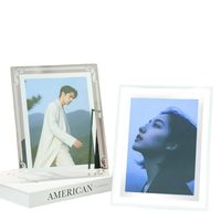 Cadre photo en verre miniature avec bordure dorée et argentée, taille personnalisée, pour photos de bébé et de famille, vente en gros directe d'usine, cadres en verre en vrac