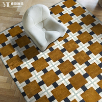 Özel Tasarım Lüks Polyester Salon Halısı Modern Vintage Kalın Kaymaz Alan Halısı Kişiselleştirilmiş Tasarım Peluş Kristal Kadife