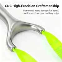 Fronde à tête recourbée en acier inoxydable CNC 630, avec bande plate, durable, légère, portable, pour tir de compétition en extérieur