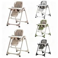 Chaise haute électrique 2 en 1 pour bébé, chaise berçante, hauteur réglable avec roulettes, chaise d'alimentation multifonctionnelle pour bébé de 6 mois et plus