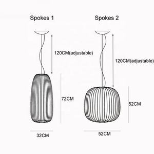 लक्जरी आधुनिक शैली के जीवाश्म ने पक्षी के पिंजरे में लोहे के नेतृत्व वाली फांसी की रोशनी की बात की - Product Image 6