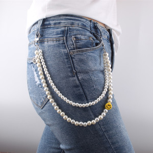 Chaîne de corps en jean avec perles et breloque Smiley, bijou fantaisie multicouche pour femme, idéal au quotidien - Product Image 2