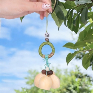 Wholesale Handmade Lucky Fu Bead Plant Fruit Shell Hanging Decor <b>Wind</b> <b>Chime</b> Pendant Ethnic Folk Handicraft Key Accessories - Product Image 6