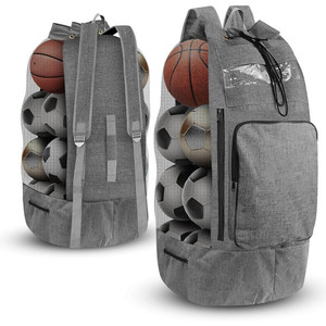 Nhiệm vụ nặng nề bóng đá lưới thiết bị bóng túi thời trang màu đen Unisex chuỗi tùy chỉnh dây rút túi vải thô cho thể thao ngoài trời bánh - Product Image 2