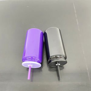 Entrepôt américain Halloween Noir Violet Sublimation Gobelet à double paroi isolé sous vide en acier inoxydable 16oz pour canette de bière - Product Image 3