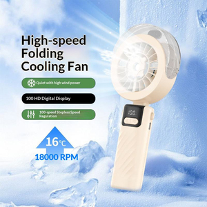 Mini ventilateur portatif personnalisé pour le refroidissement et la dissipation de la chaleur, rechargeable par USB, pliable et avec fonction de pulvérisation. - Product Image 3