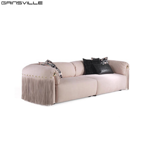Mobilier haut <span class=keywords><strong>de</strong></span> gamme Villa <span class=keywords><strong>de</strong></span> luxe moderne brun chocolat canapé 2 places en cuir véritable nubuck - Product Image 4