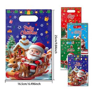 Bolsa de Regalo Navideña Original, Bolsa de Papel Kraft para Fiestas, Diseño con Película de Perlas, en Existencia, Venta al por Mayor - Product Image 2