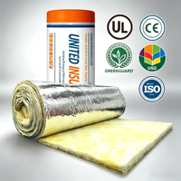 Laine de verre écologique non inflammable ASTM E84 R19 de 6,25 pouces avec feuille d'aluminium pour l'isolation des toits de bâtiments métalliques aux États-Unis