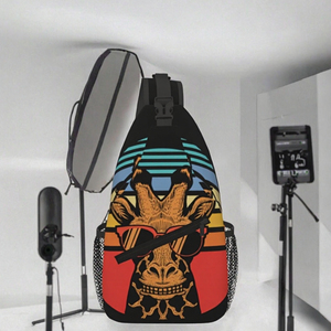 OEDTF Bolsos cruzados para mujer y hombre, con diseño de animales, gran capacidad, correa ajustable, cierre de cremallera, mochila de PU para senderismo al aire libre - Product Image 3