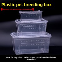 Boîte d'élevage de reptiles, cage pour animaux de compagnie, aquarium pour tortues, boîte pour bébés vers à soie, araignées, grenouilles cornées, boîte pour Triceraetodon, boîte pour lézards et escargots