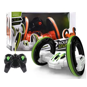 Cool Lighting RC Stunt Car Children Boy Surprise Gift Two Big Wheels Rotating Flip Radio Control Stunt Car Toys for Wholesale