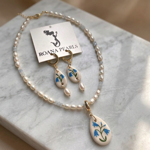 Collar de Perlas Blancas de Aleación de Lujo para Mujer con Pendientes, Cadena de Cuentas de Estilo Minimalista, Joyería de Moda, Regalos para Fiestas y Días Festivos - Product Image 2