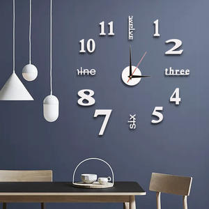 Grande <span class=keywords><strong>Horloge</strong></span> <span class=keywords><strong>Murale</strong></span> 3D Moderne de 60 <span class=keywords><strong>à</strong></span> 120cm, Art Déco, avec <span class=keywords><strong>Chiffres</strong></span> en Miroir, Autocollants en Quartz pour Décorations de Salon et de Bureau, Cadeaux - Product Image 5