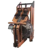 Machine de fitness à domicile pliable avec résistance à l'eau et rameur en bois