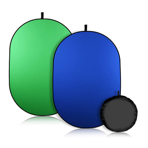 Panno di sfondo per Studio fotografico con schermo verde cromato blu pieghevole 2-in-1 - Product Image 3