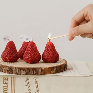 2026 Hot Selling Soy <b>Wax</b>, Cute Strawberry Scented <b>Candles</b> Party <b>Candle</b>/ - Product Image 2
