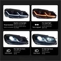 Pour Volkswagen Golf 6 (2009-2012) : Ensemble de phares améliorés avec lentilles LED 75W 12V et clignotants séquentiels