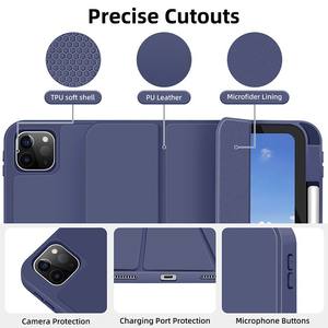 Étui à rabat magnétique pour tablette en cuir PU avec porte-crayon pour <span class=keywords><strong>iPad</strong></span> 11 Gen étui 10e 11e génération 2025 - Product Image 4