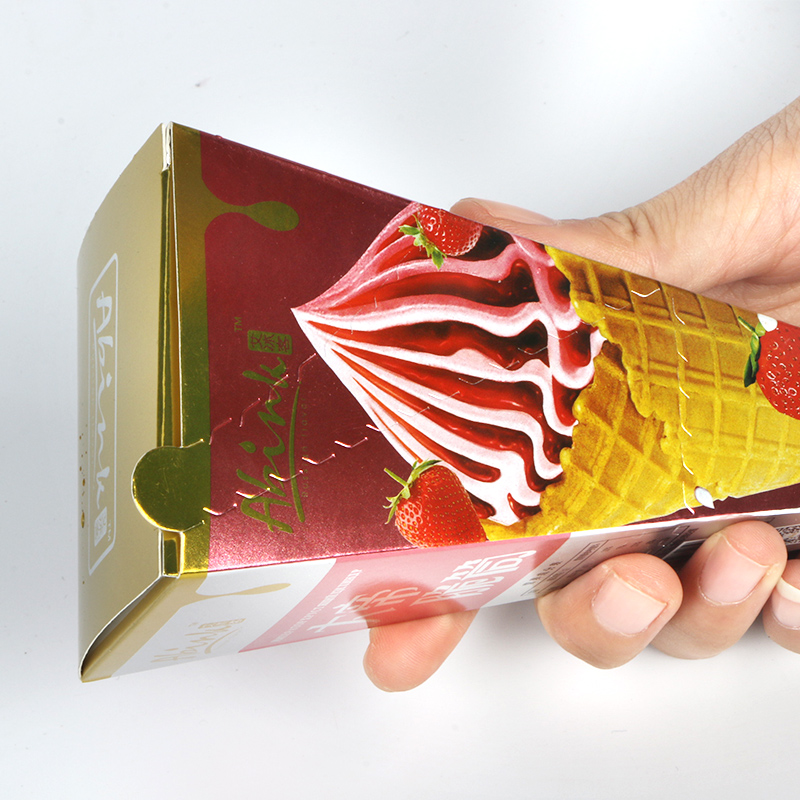 wrapping ice cream paper cone sleeve cup with coated printing