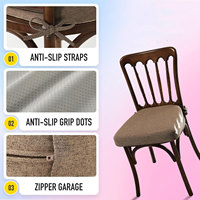 Coussin de siège en gel antidérapant en mousse à mémoire de forme, réglable avec attaches pour cuisine, bureau et intérieur