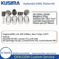 Pièces de moteur neuves d'usine, 4 pistons avec kit de segments pour Hyundai G4NC KIA 2.0 2.0l 2.0t Hybride, qualité OEM 23041-2E2000 Std 0.5