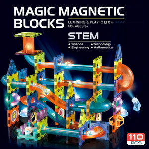 Multi couleurs 160pcs magnétique marble run race track toy set for rolling ball toy of racing game - Product Image 2