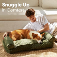 Canapé pour animaux de compagnie, housse imperméable lavable, lit pour chien, canapé en velours côtelé, lit confortable pour chat, lit orthopédique pour chiens, canapé pour petits chiens et grands chats