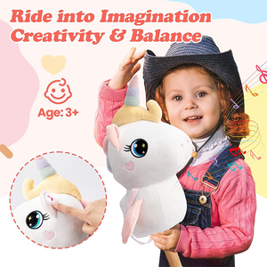 Jouets en peluche <span class=keywords><strong>licorne</strong></span> <span class=keywords><strong>de</strong></span> haute qualité, cheval à bâton arc-en-ciel avec peluche douce et roues en bois pour le jeu d'imitation et <span class=keywords><strong>la</strong></span> créativité - Product Image 4
