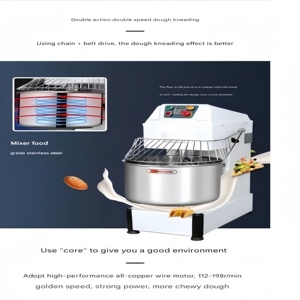 Amasadora Espiral Compacta <span class=keywords><strong>de</strong></span> Sobremesa <span class=keywords><strong>de</strong></span> 8 kg, 10 kg, 20 L para Pequeñas Panaderías, Cafeterías y Cocinas Domésticas - Product Image 6