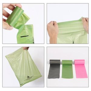 EPI-degradable Thickened Pet Waste Bags Disposable Poop-Scooping Bags Dogs Portable <b>Roll</b>-Up <b>On</b>-The-Go Dog Walking - Product Image 3