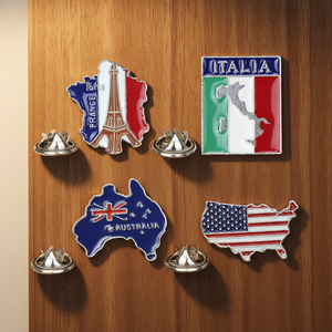 France <strong>UK</strong> Christmas Silver-Plated Welding Die Cut Creative Eiffel Tower Building Metal Drip Brooch Souvenir Badge Custom - Product Image 4