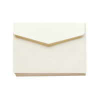 Enveloppe blanche ivoire simple Carte de voeux Carte de membre Sac de rangement pour carte bancaire Mini enveloppe vierge personnalisée