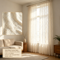 Tissu Jacquard Tissé 100% Polyester Teint, Élégant, Largeur 98 pouces, Poids Moyen, pour Rideaux de Salon et Textiles de Maison – Approvisionnement Direct Usine