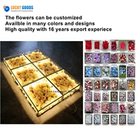 LFB1509-7 Infinite Luckygoods 3D LED Tanzboden Magnetisch 60x60 LED Tanzflächen-Panel mit Blumen für Hochzeit Disco Bühnendekoration