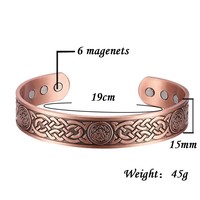 Gelang Tembaga Sehat Motif Celtic Knot, Gelang Magnetik untuk Arthritis, Tembaga Murni 99,99% Gelang Magnetik untuk Pria Wanita