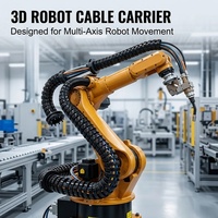Cadena Portacables Yodel de 37 mm de Diámetro con Apertura Lateral para Brazos Robóticos, Movimiento 3D Multieje