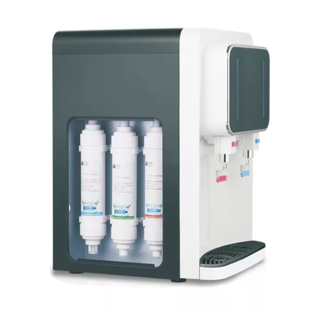 Counter Top Small Home Pure Water Purification Filter Purifier Mini Water Reverse Osmosis Dispenser with Hot Cold Taps