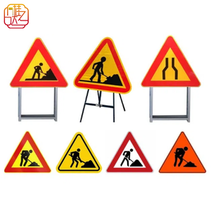 Señal <span class=keywords><strong>de</strong></span> tráfico personalizada seguridad hombre en el trabajo tráfico reflectante triángulo señal <span class=keywords><strong>de</strong></span> advertencia <span class=keywords><strong>señales</strong></span> <span class=keywords><strong>de</strong></span> construcción con soporte - Product Image 1