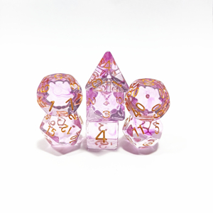 スパークル透明樹脂ダイスセット-7個キラキラ多面体DND、ダンジョンマスターズ & ファンタジーボードゲームギフト用 - Product Image 6