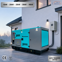 Générateur diesel super silencieux 15kW 20kW 25kW 30kW 40kW 1500 tr/min Triphasé 400V 50Hz Utilisation domestique ATS Commutateur de transfert automatique