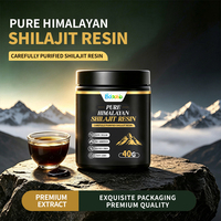 Résine de Shilajit Naturelle de Haute Qualité, Marque Privée OEM, avec Vitamines, 40g/Bouteille, Résine de Shilajit Pur de l'Himalaya