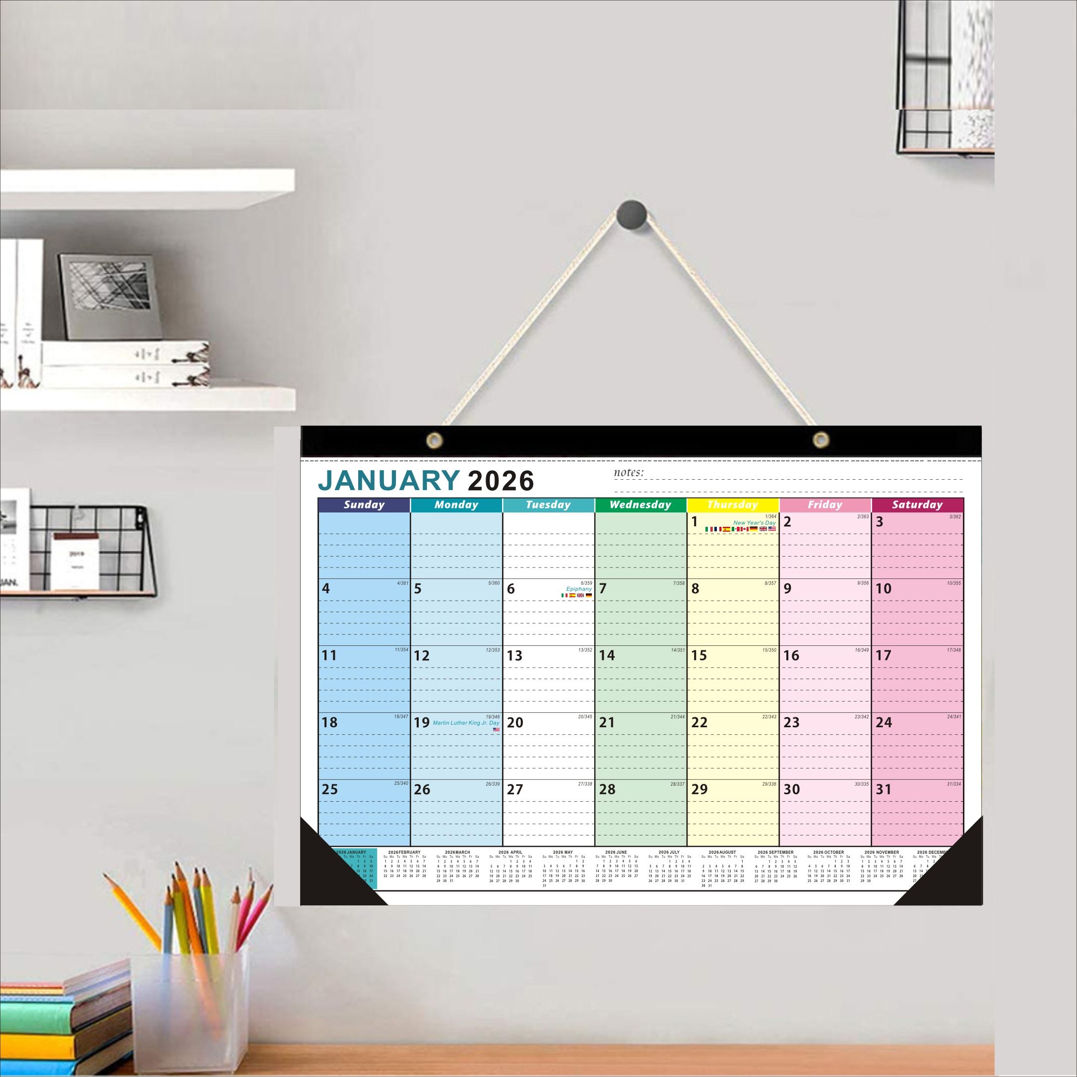 Calendar1 fixé au mur