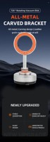 Support de téléphone de voiture tout métal à ventouse, rotation à 720 degrés, fixation magnétique réglable pour tableau de bord et pare-brise