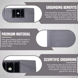 95% 5% di cotone organico in fibra d'argento tessuto per terapia del terreno federa antibatterica antistatica allevia la fatica - Product Image 5