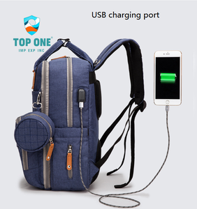 TopOne OEM Customized Logo Designer <b>Mum</b> Baby Care Bag Multi Function Care Baby Diaper Mummy Maternity Bag With Bottle Warmer - Product Image 3